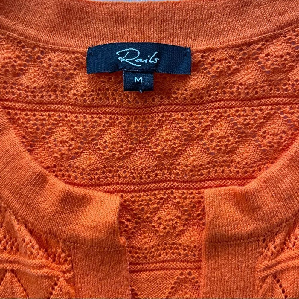 Rails Crochet Knit Ashley Dress In Arancione - Picture 10 of 11